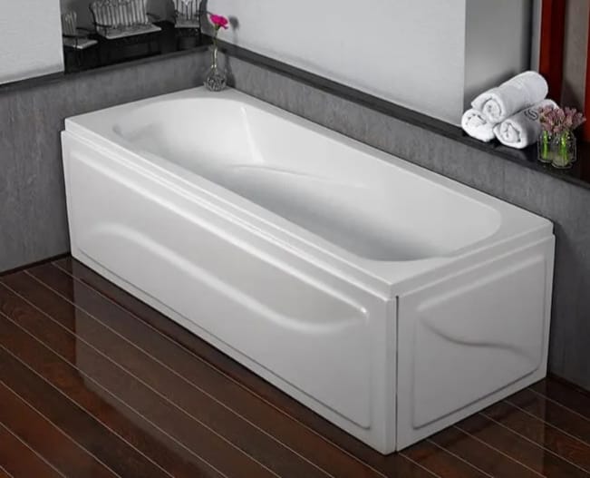 بانيو نيو فلوريدا  شاسيه ابيض 170×70 سم GA924 أيديال ستاندرد بالجانب