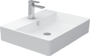 حوض ساني بيور مربع فوق سطح افقى كيبلر 60 سم أبيض