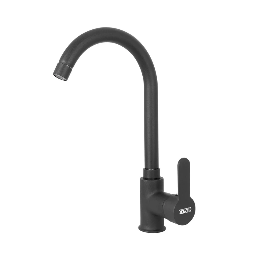 خلاط عالي غرناطة Gr 103 قنطرة عالية نصف دائرية اللون اسود من كليفر
